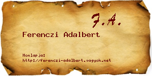 Ferenczi Adalbert névjegykártya